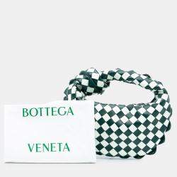 مملوكة مسبقًا Bottega Veneta Green White Mini Bicolor Nappa Intrecciato Dragon Jodie