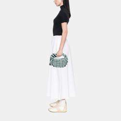 مملوكة مسبقًا Bottega Veneta Green White Mini Bicolor Nappa Intrecciato Dragon Jodie