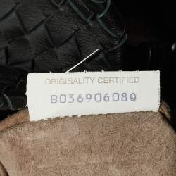 Pre Owned حقيبة يد بوتيغا فينيتا سيستا جلد انتريشياتو سوداء