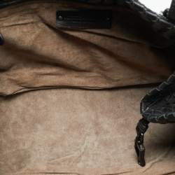 Pre Owned حقيبة يد بوتيغا فينيتا سيستا جلد انتريشياتو سوداء