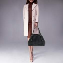 Pre Owned حقيبة يد بوتيغا فينيتا سيستا جلد انتريشياتو سوداء