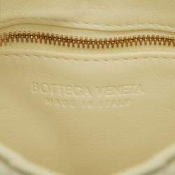 Pre Owned Bottega Veneta Yellow Nappa Intrecciato Padded Cassette Crossbody