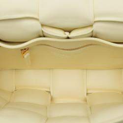 Pre Owned Bottega Veneta Yellow Nappa Intrecciato Padded Cassette Crossbody