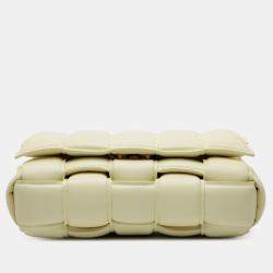 Pre Owned Bottega Veneta Yellow Nappa Intrecciato Padded Cassette Crossbody