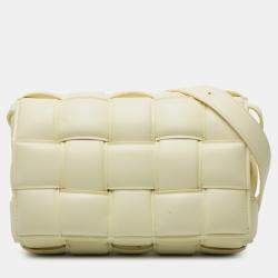 Pre Owned Bottega Veneta Yellow Nappa Intrecciato Padded Cassette Crossbody