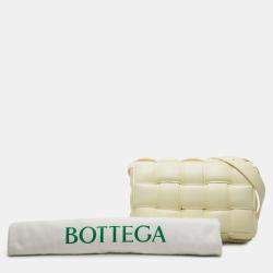 Pre Owned Bottega Veneta Yellow Nappa Intrecciato Padded Cassette Crossbody