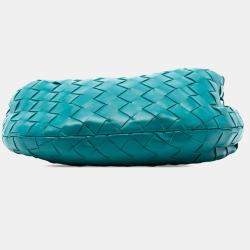 Pre Owned Bottega Veneta Blue Mini Nappa Intrecciato Jodie