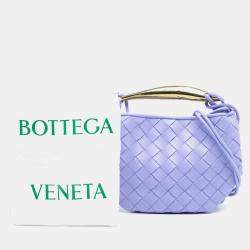 مملوكة مسبقًا حقيبة بوتيغا فينيتا سردين نسيج جلدي أرجواني صغيرة