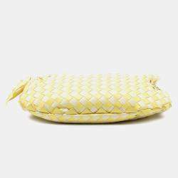 مملوكة مسبقًا Bottega Veneta Yellow Teen Bicolor Nappa Intrecciato Dragon Jodie