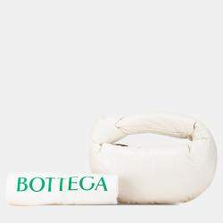 Pre Owned Bottega Veneta White Mini Nappa Puffy Jodie