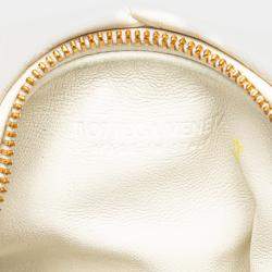 Pre Owned Bottega Veneta White Mini Nappa Puffy Jodie
