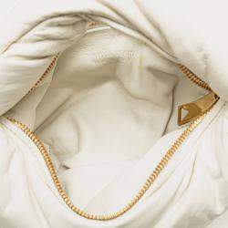Pre Owned Bottega Veneta White Mini Nappa Puffy Jodie