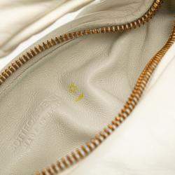 Pre Owned Bottega Veneta White Mini Nappa Puffy Jodie