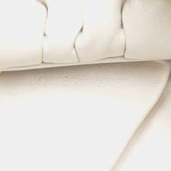 Pre Owned حقيبة كتف بوتيجا فينيتا بيضاء جلد حمل