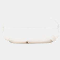 Pre Owned حقيبة كتف بوتيجا فينيتا بيضاء جلد حمل