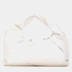 مملوكة مسبقًا حقيبة كتف بوتيجا فينيتا بيضاء جلد حمل