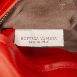 Pre Owned Bottega Veneta Red Mini Nappa Intrecciato Roma Satchel