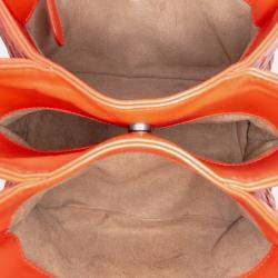 Pre Owned Bottega Veneta Red Mini Nappa Intrecciato Roma Satchel