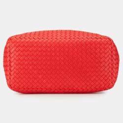 Pre Owned حقيبة بوتيجا فينيتا إنتريشياتو ناپا حمراء  

