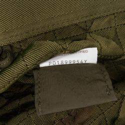 Pre Owned Bottega Veneta Green Canvas Intrecciato Tote