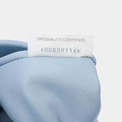 مملوكة مسبقًا Bottega Veneta Blue Small Calfskin Intrecciato Hop Hobo