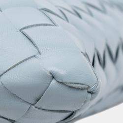 مملوكة مسبقًا Bottega Veneta Blue Small Calfskin Intrecciato Hop Hobo