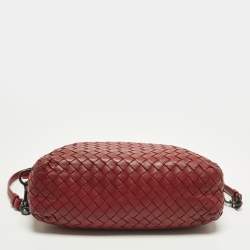 مملوكة مسبقًا Bottega Veneta Pocket Red Intrecciato Leather Crossbody Bag