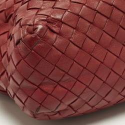 مملوكة مسبقًا Bottega Veneta Pocket Red Intrecciato Leather Crossbody Bag