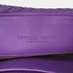 Pre Owned Bottega Veneta Purple Baby Nappa Intrecciato Olimpia Crossbody