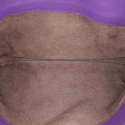 Pre Owned Bottega Veneta Purple Baby Nappa Intrecciato Olimpia Crossbody
