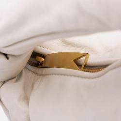 Pre Owned حقيبة جودي منفوخة نابا ميني بيضاء بوتيغا فينيتا