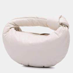 Pre Owned حقيبة جودي منفوخة نابا ميني بيضاء بوتيغا فينيتا