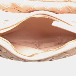 Pre Owned Bottega Veneta Pink Small Nappa Intrecciato Gemelli Hobo