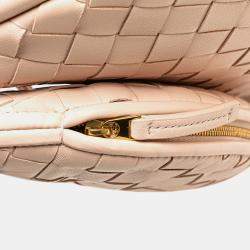 Pre Owned Bottega Veneta Pink Small Nappa Intrecciato Gemelli Hobo