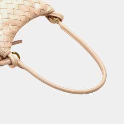 Pre Owned Bottega Veneta Pink Small Nappa Intrecciato Gemelli Hobo