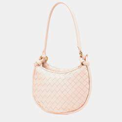 Pre Owned Bottega Veneta Pink Small Nappa Intrecciato Gemelli Hobo