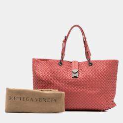 Pre Owned Bottega Veneta Red Medium Nappa Intrecciato Capri Tote