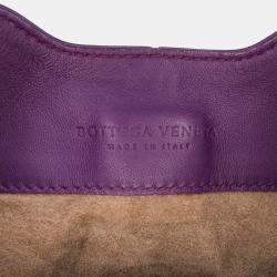 Pre Owned حقيبة بوتيغا فينيتا نابولي إنترتشياتو نابا بنفسجي