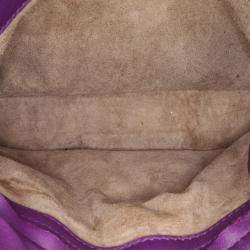 Pre Owned حقيبة بوتيغا فينيتا نابولي إنترتشياتو نابا بنفسجي