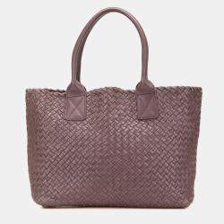 مملوكة مسبقًا Bottega Veneta Pink Lambskin Intreccio Cabat Tote