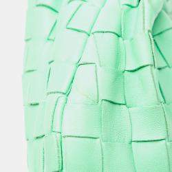 Pre Owned Bottega Veneta Green Mini Nappa Intrecciato Jodie