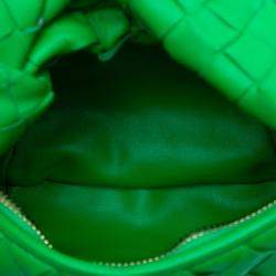 Pre Owned حقيبة بوتيغا فينيتا صغيرة ناعمة نبا إنترتشياتو خضراء جودي