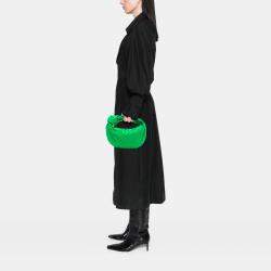 Pre Owned حقيبة بوتيغا فينيتا صغيرة ناعمة نبا إنترتشياتو خضراء جودي