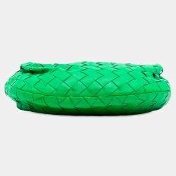 Pre Owned حقيبة بوتيغا فينيتا صغيرة ناعمة نبا إنترتشياتو خضراء جودي