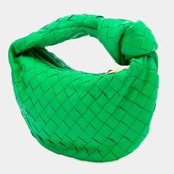 Pre Owned حقيبة بوتيغا فينيتا صغيرة ناعمة نبا إنترتشياتو خضراء جودي