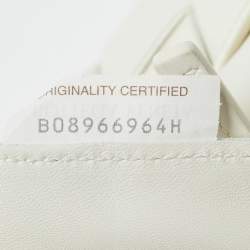 Pre Owned حقيبة كتف بوتيغا فينيتا جلد إنترشياتو أبيض كاسيت