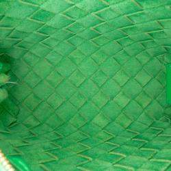مملوكة مسبقًا Bottega Veneta Green Mini Lambskin Intrecciato Loop Camera Bag