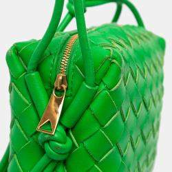 مملوكة مسبقًا Bottega Veneta Green Mini Lambskin Intrecciato Loop Camera Bag