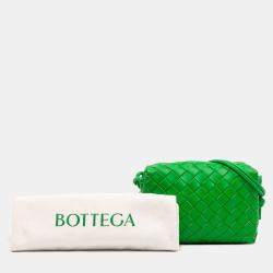 مملوكة مسبقًا Bottega Veneta Green Mini Lambskin Intrecciato Loop Camera Bag