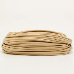 Pre Owned Bottega Veneta Double Knot Mini Beige Leather Hobo